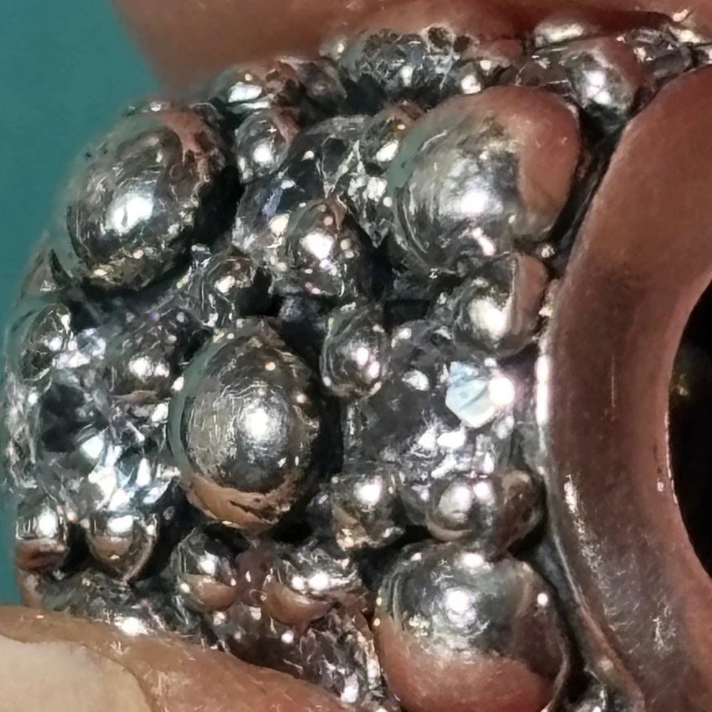 Chamilia Sterling Silver 925 Clear Pave Bubble Bead‎ Charm